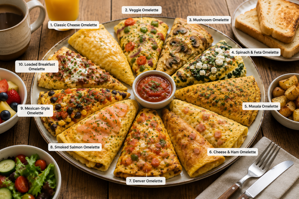 10 Easy Omelette Recipes - Delicious Breakfast Ideas