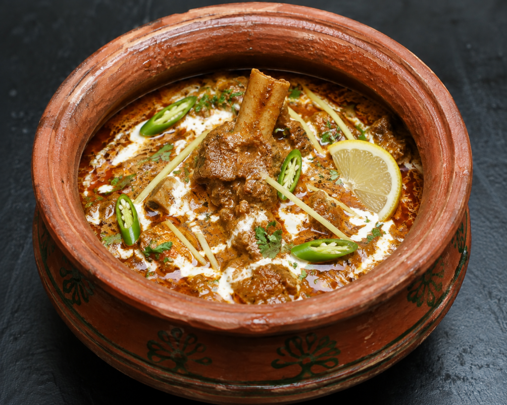 Mutton Makhni Handi Recipe with tender mutton in creamy buttery sauce