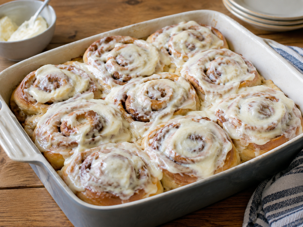 Easy homemade Cinnamon Rolls recipe with frosting